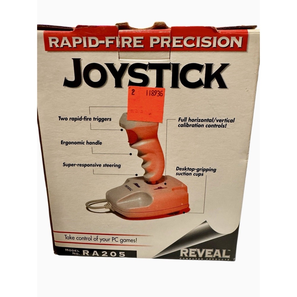 Vintage Reveal RA205 Rapid Fire‎ PC Joystick IBM 15 Pin Game Port Retro NIB - Picture 3 of 9